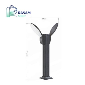 پایه چراغ چمنی دوطرفه مدل مهرسا